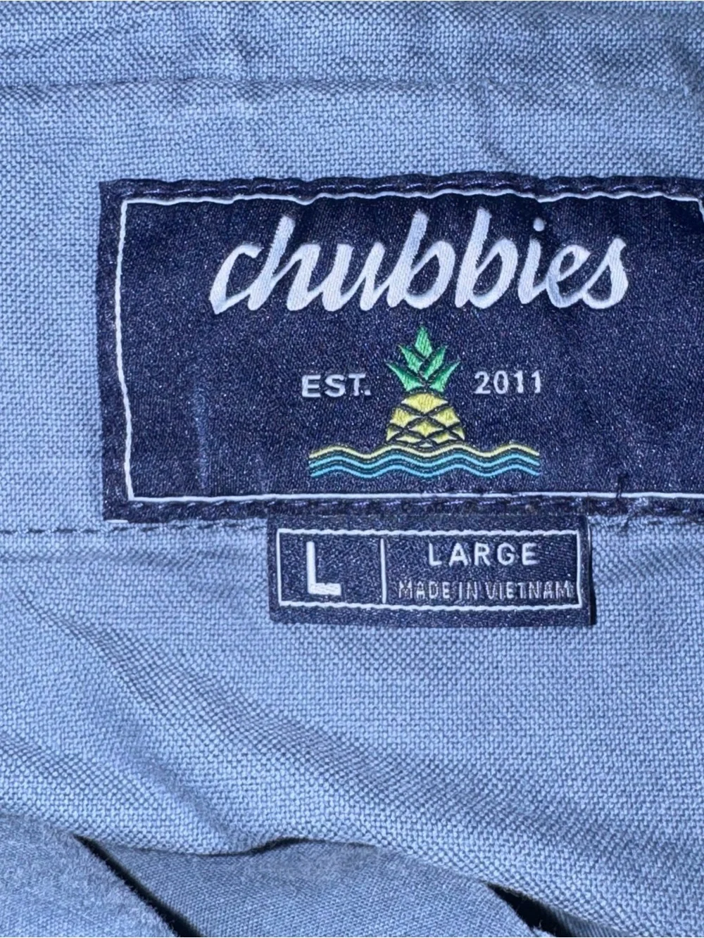Chubbies 7” Inseam Blue Casual Shorts Men’s Large